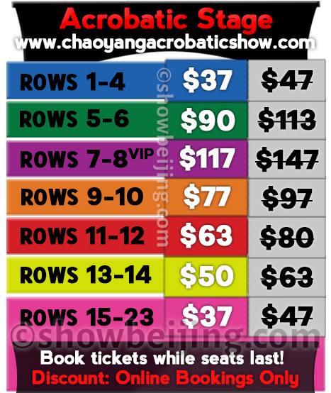 Chaoyang Theatre Seat Map & Discount Ticket Price List