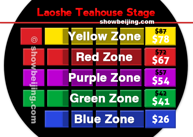 Laoshe Teahouse Seat Map & Discount Ticket Price List